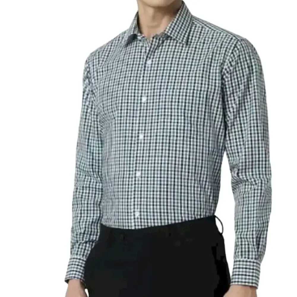 J. Crew Thompson Shirtings Dress Shirt 80's 2-Ply Gingham Check Men S 14-14.5